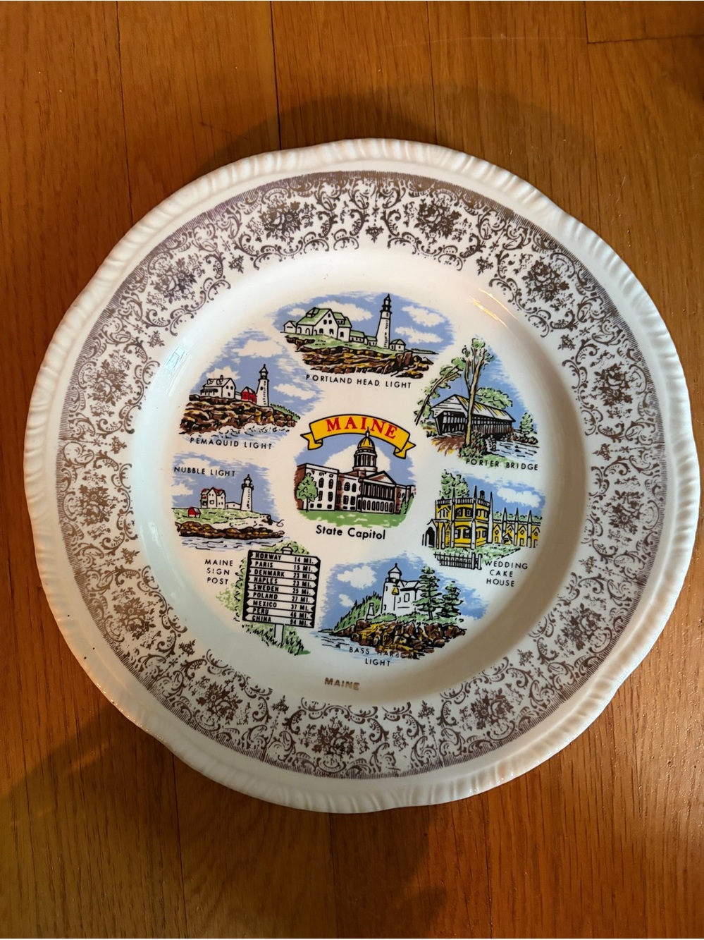 Maine Homer Laughlin Plate 9 1/4”